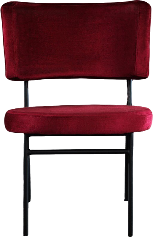 Red theater chair representing the listener's seat